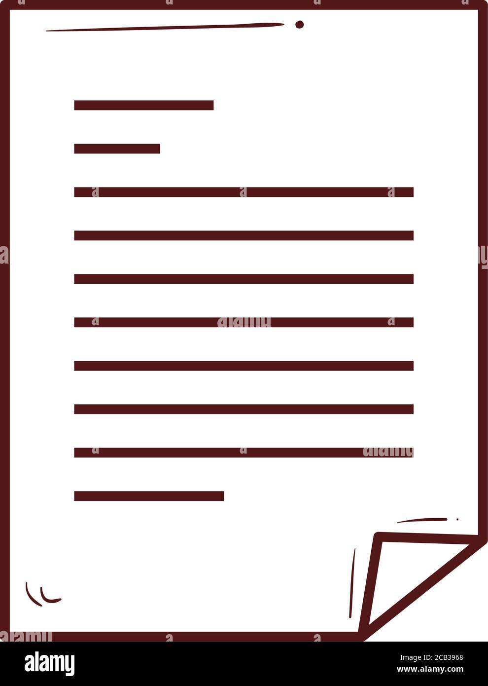 paper document icon on white background Stock Vector Image & Art - Alamy