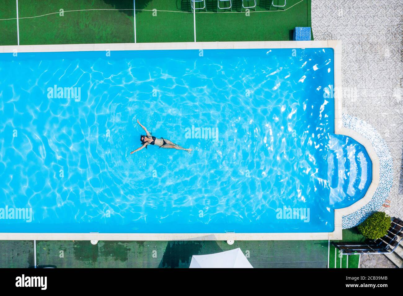 Pool from above sunny beach hi-res stock photography and images - Alamy