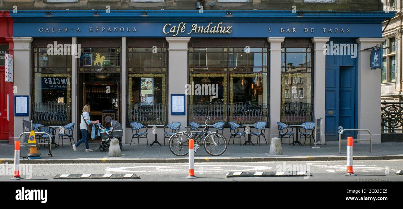 Cafe Andaluz, Tapas Restaurant, George IV Bridge, Edinburgh, Scotland, UK. Stock Photo