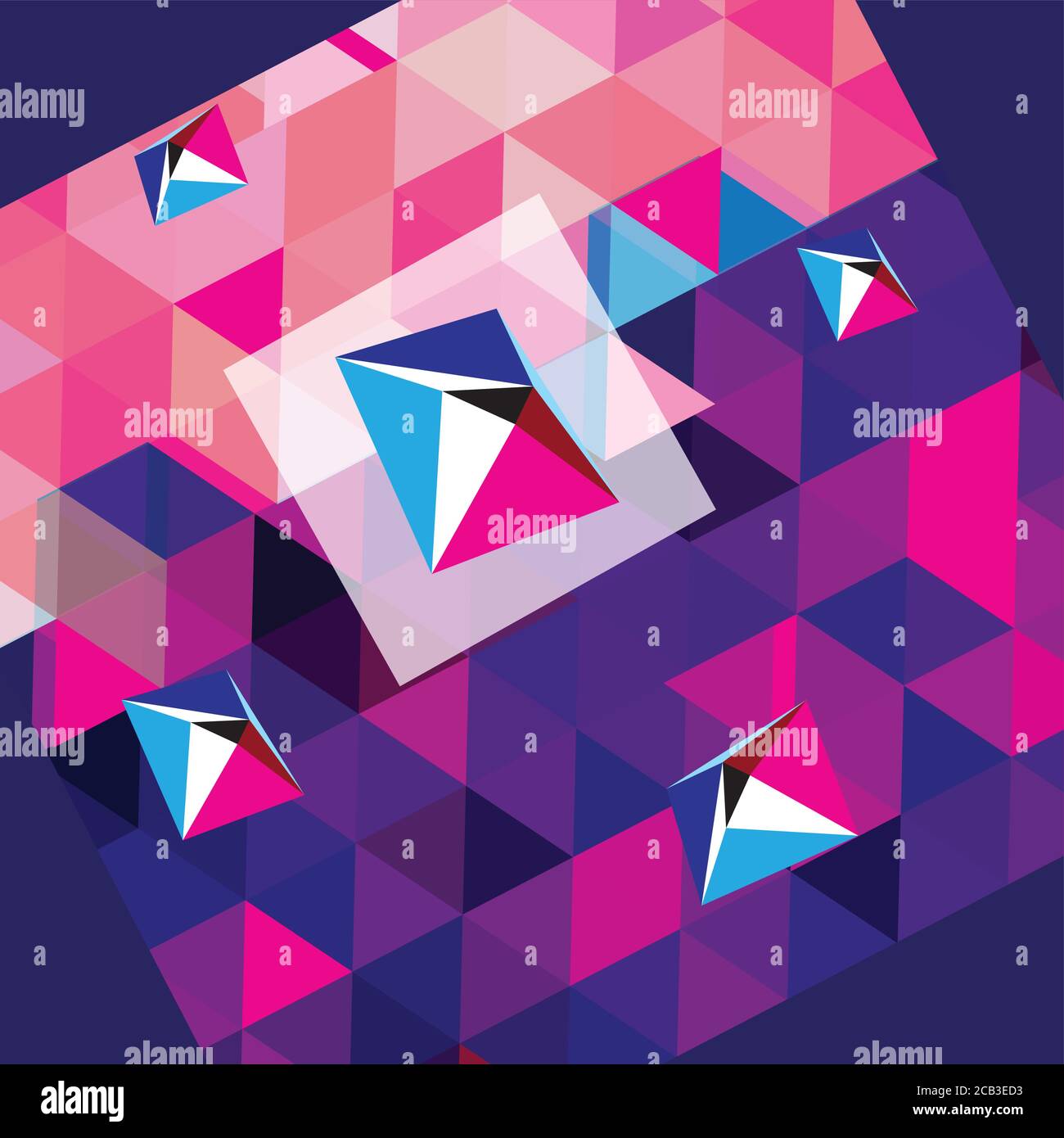 Abstract background with polygons and rhombuses. Example for website or ...