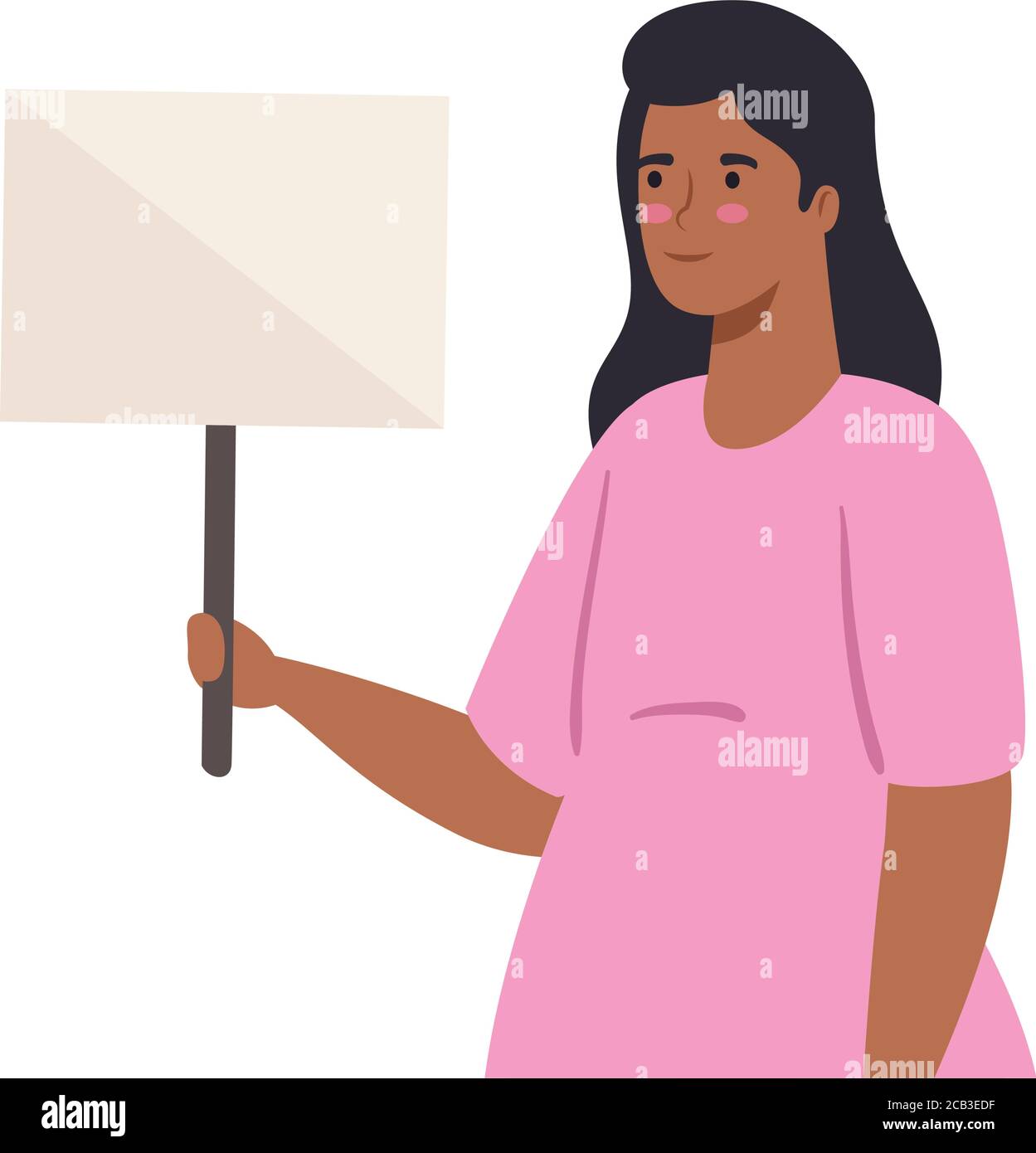 Woman female protester protestor Stock Vector Images - Alamy
