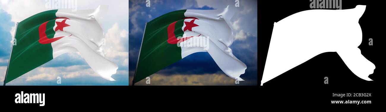 Background with flag of Algeria Stock Photo - Alamy