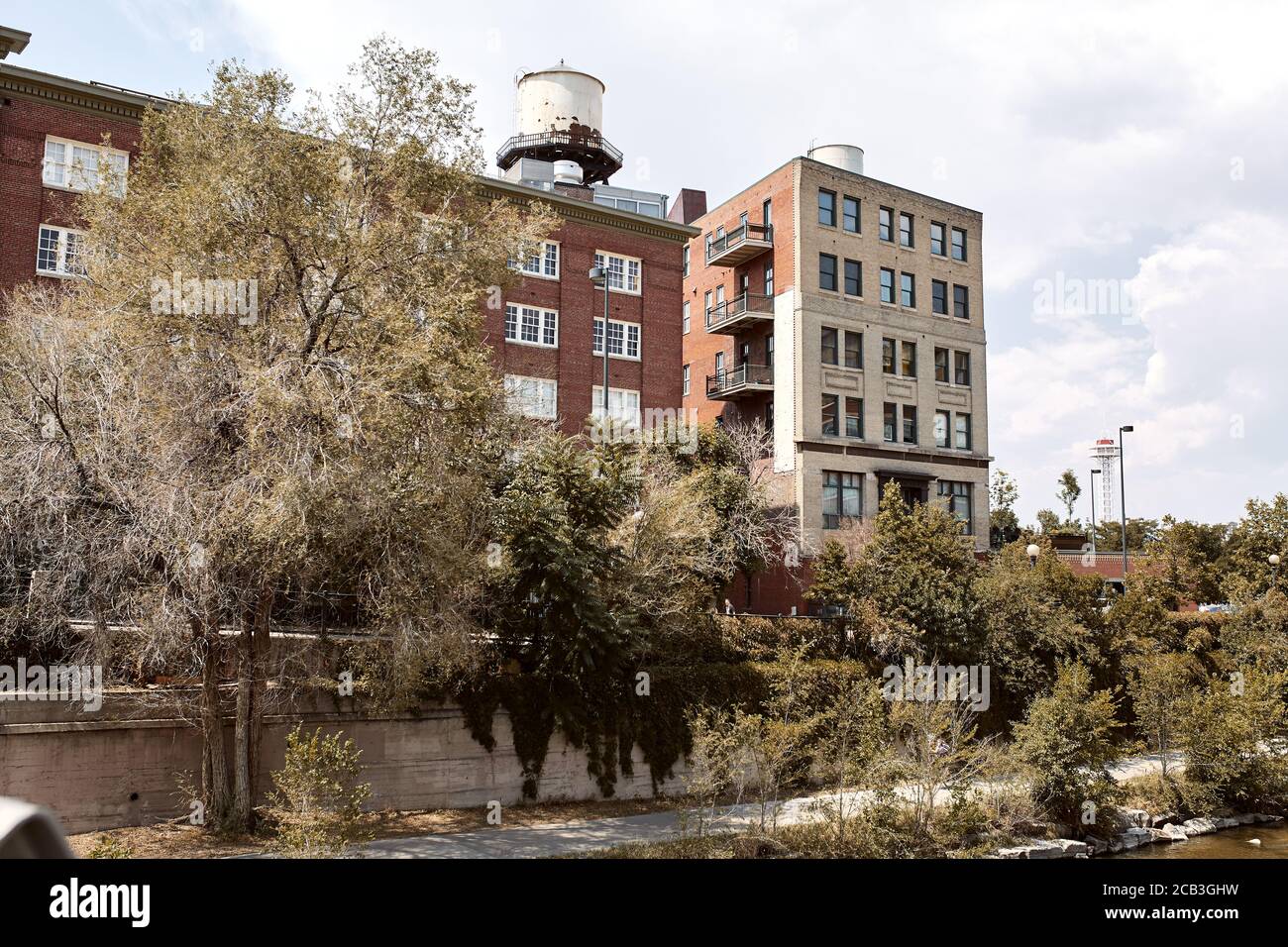 Apartments and condominiums overlooking Platte River on Cherry Creek