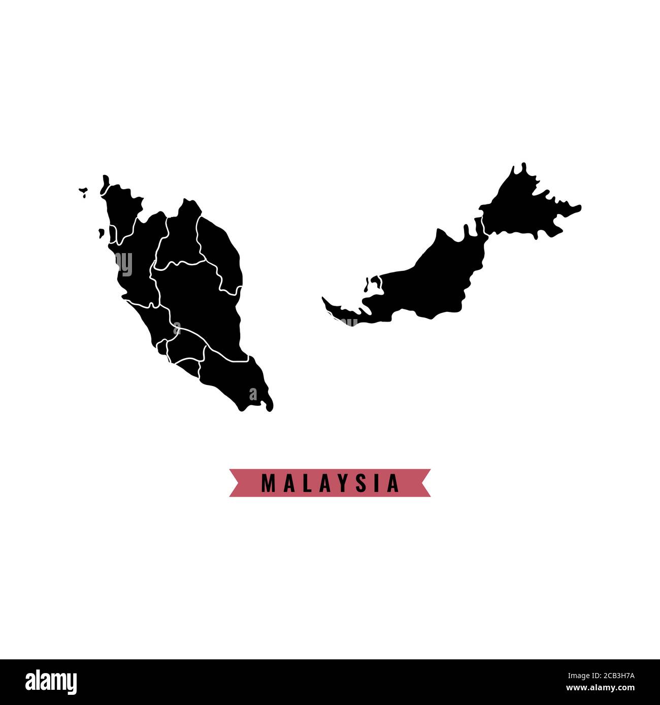 Malaysia map vector design template illustration Stock Vector