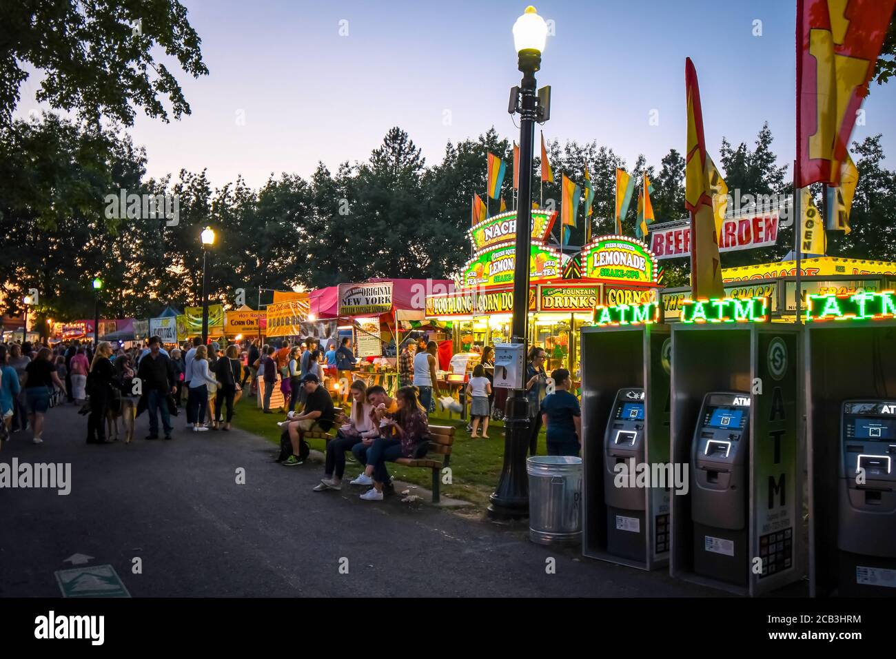 Tourists and locals enjoy the annual Pig Out in the Park in Riverfront