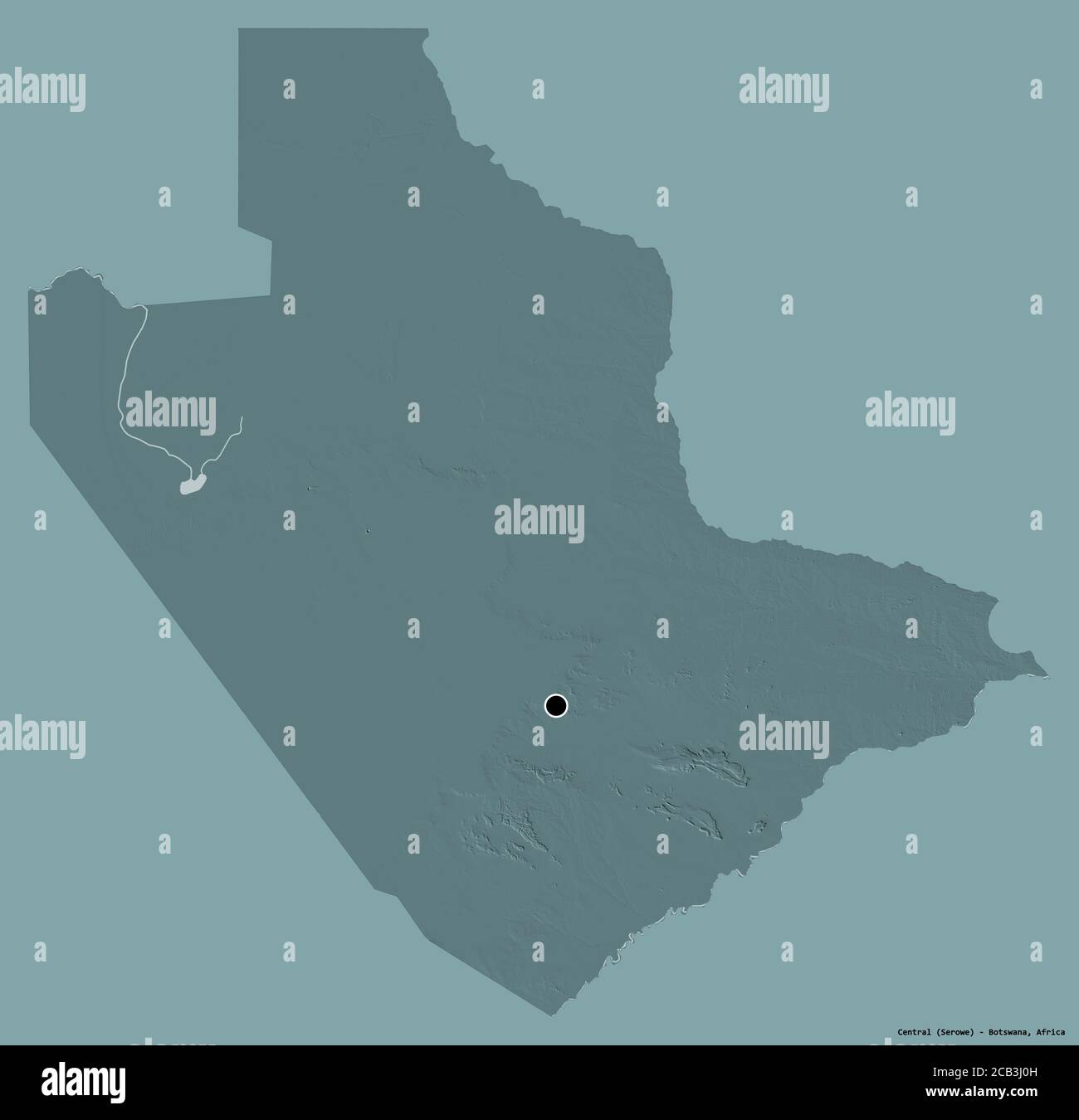 Central District Botswana Map Shape Of Central, District Of Botswana, With Its Capital Isolated On A  Solid Color Background. Colored Elevation Map. 3D Rendering Stock Photo -  Alamy