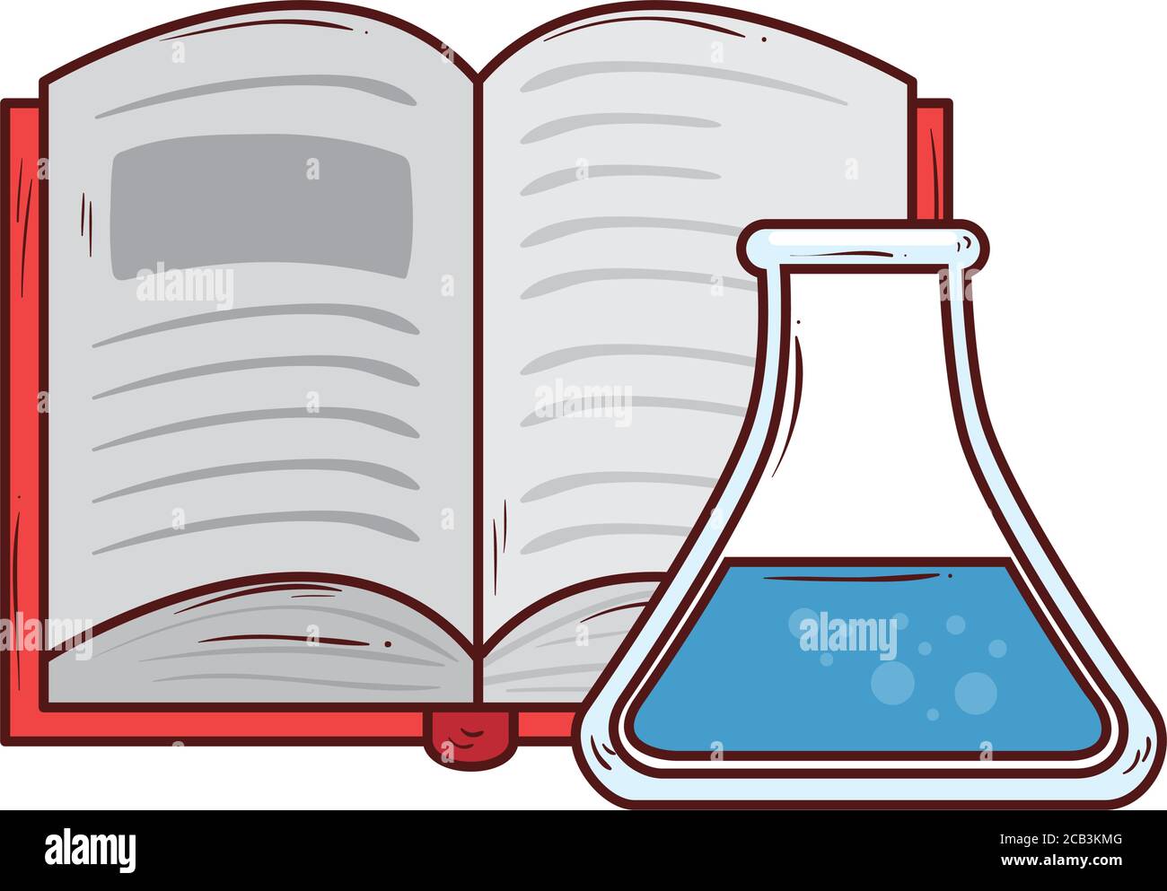 open book with tube test icon, on white background Stock Vector Image ...
