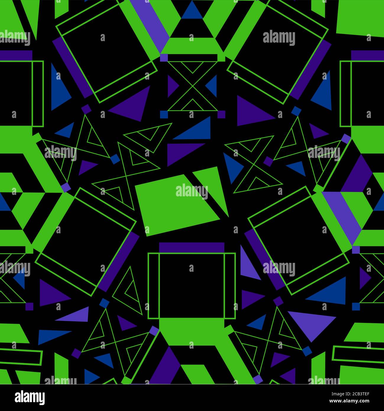 Abstract geometric vector pattern with funky, dynamic rythm. Stock Vector