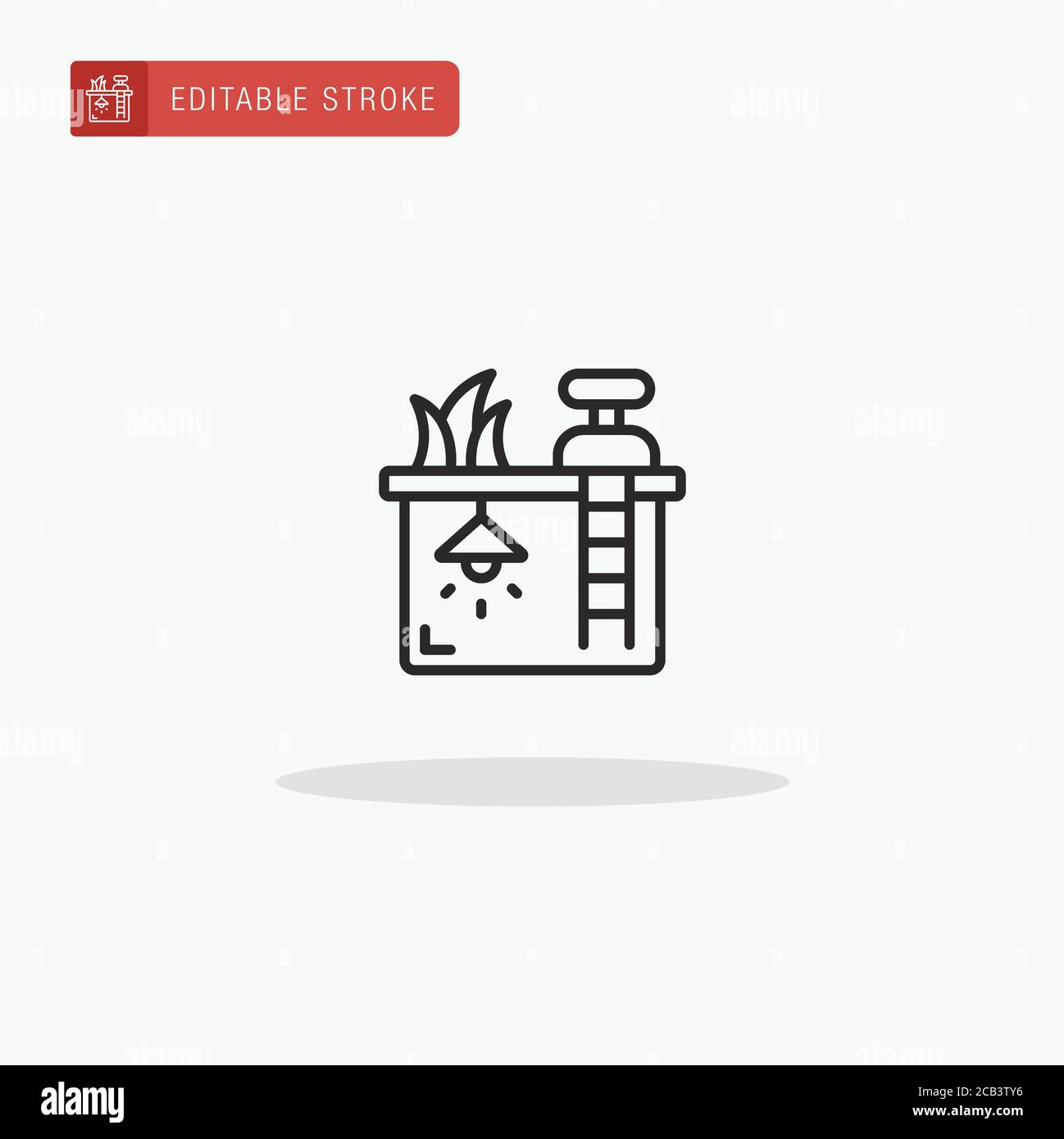 Bunker icon vector. Bunker icon for presentation. Stock Vector
