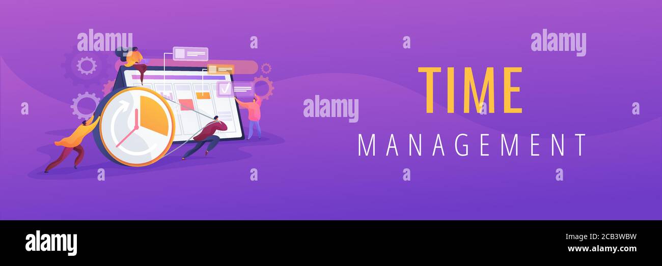 Time management concept banner Stock Vector Images Alamy