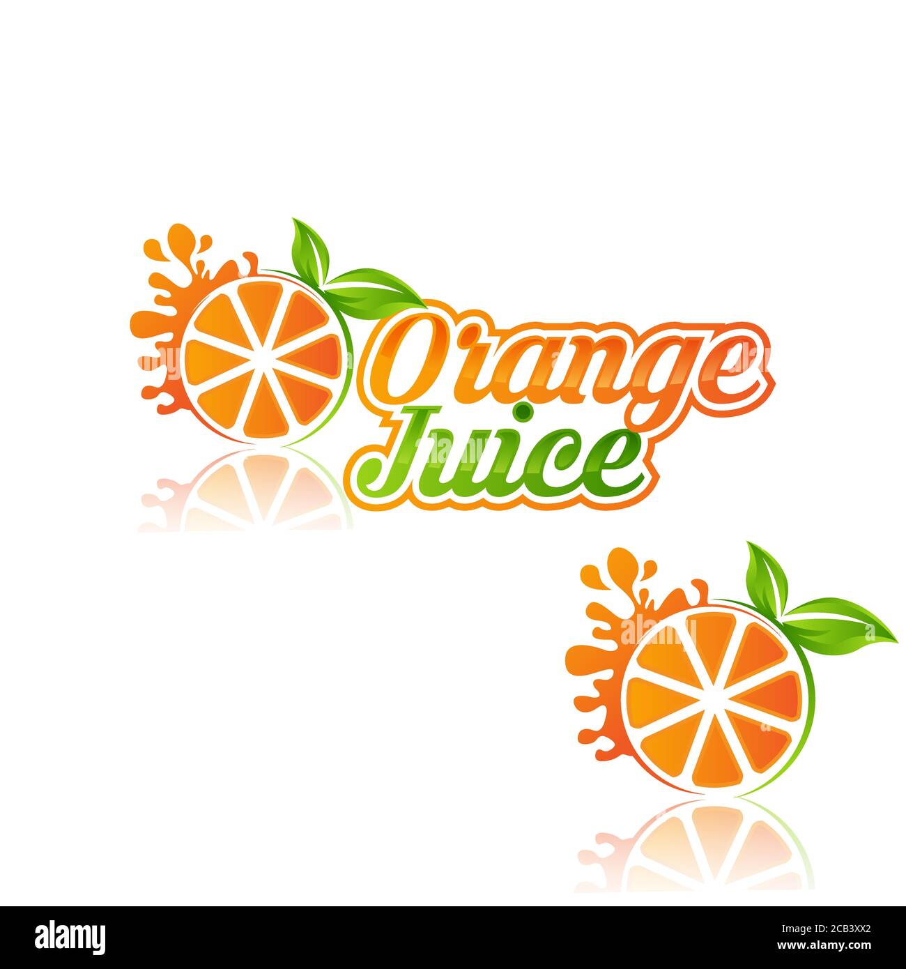 Orange Juice Logo Template. Juice Drink Vector Design. Fruit Illustration.EPS 10 Stock Vector