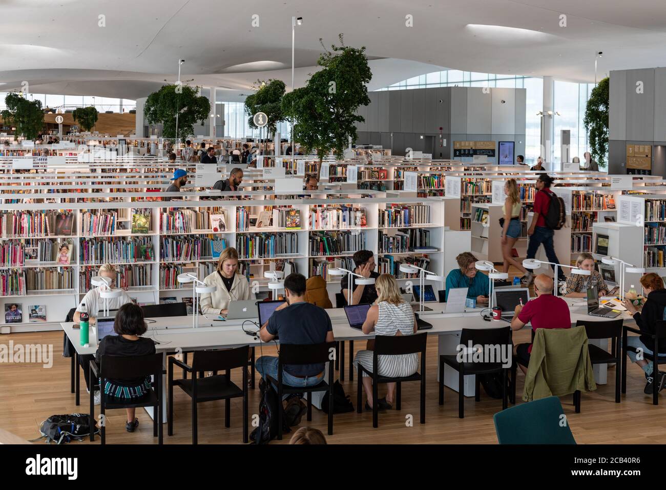 Inside Central Library Oodi in Helsinki, Finland Stock Photo