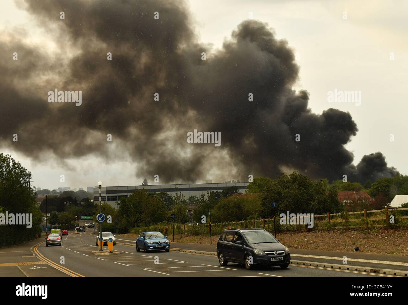 Smoke Billows From A Severe Blaze On An Industrial Estate In Birmingham ...