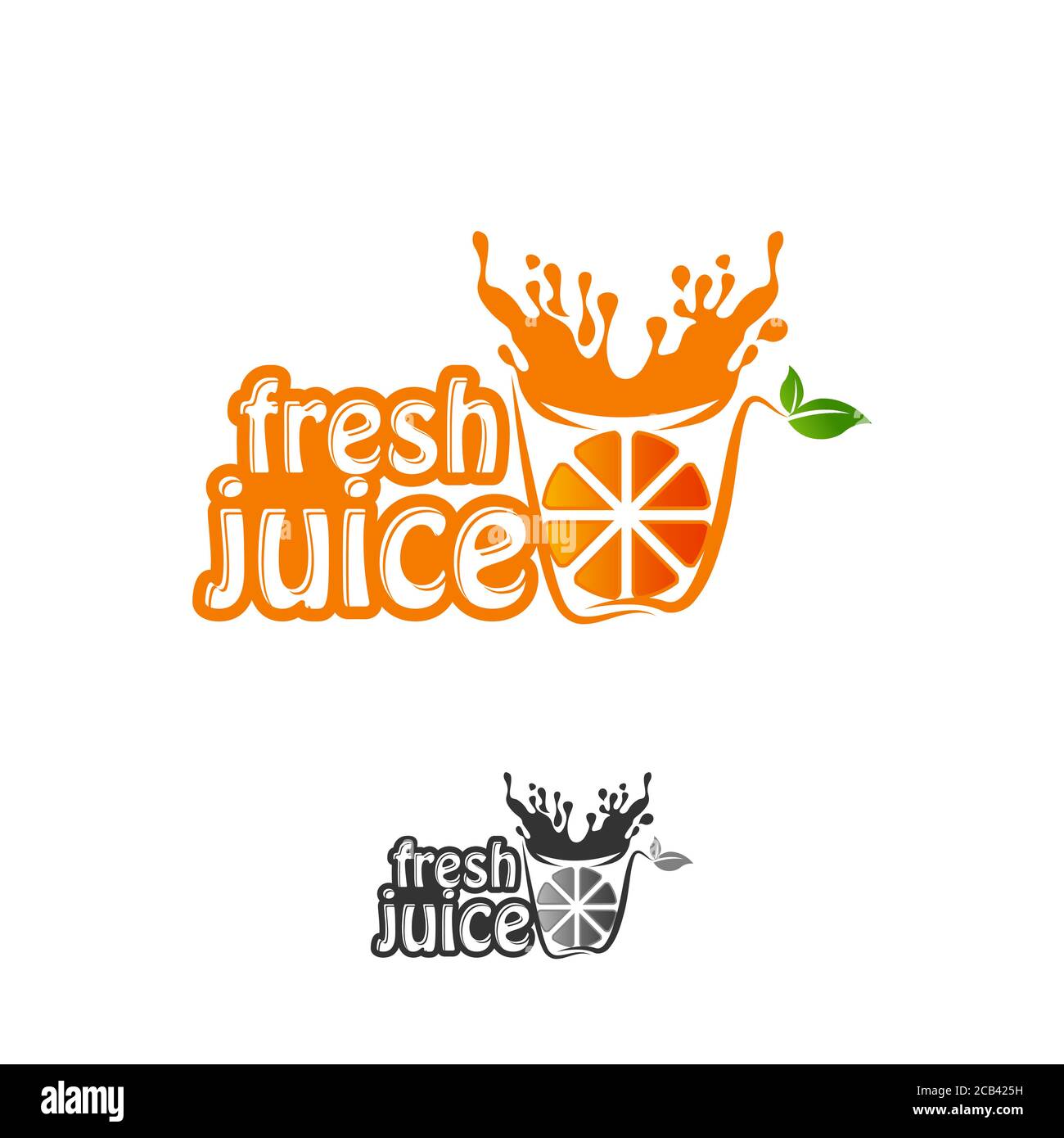 Fresh Juice logo designs template, Orange juice logo template.EPS 10 Stock Vector