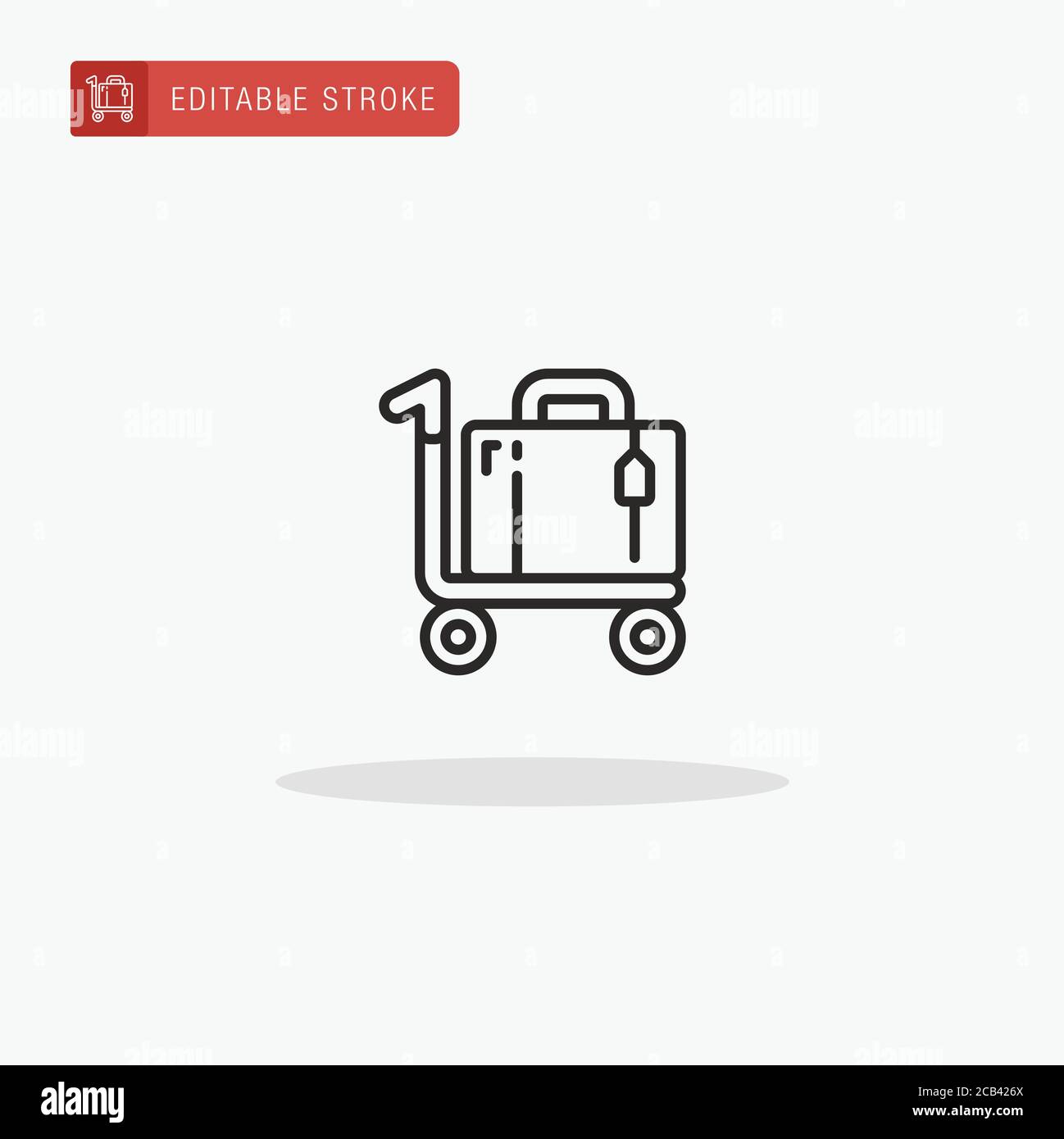 Trolley icon vector. Trolley icon for presentation Stock Vector Image ...