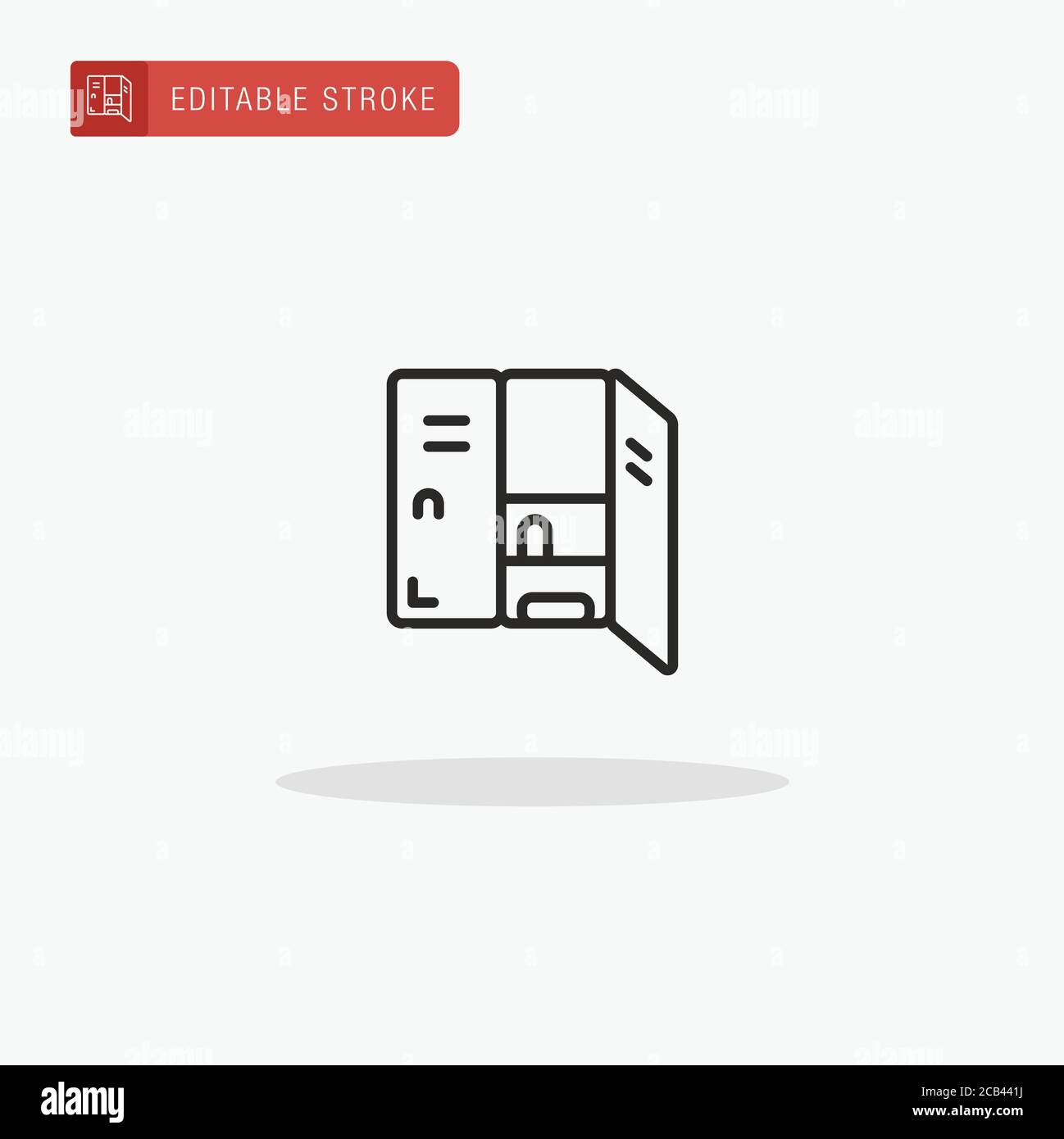 Lockers icon vector. Lockers icon for presentation. Stock Vector
