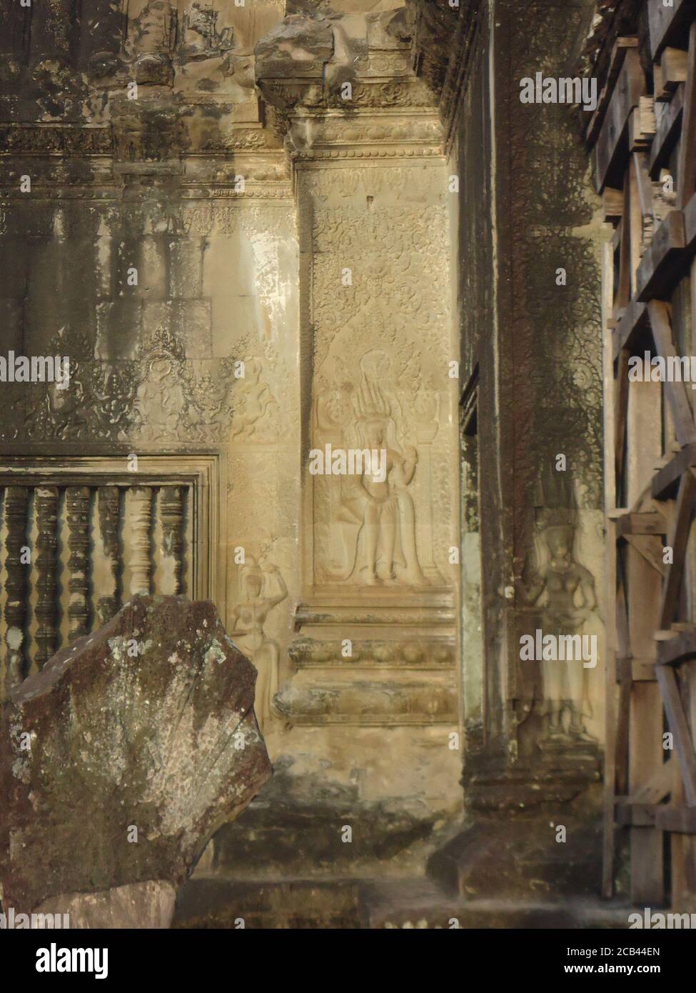 stone carving at angkor wat Stock Photo