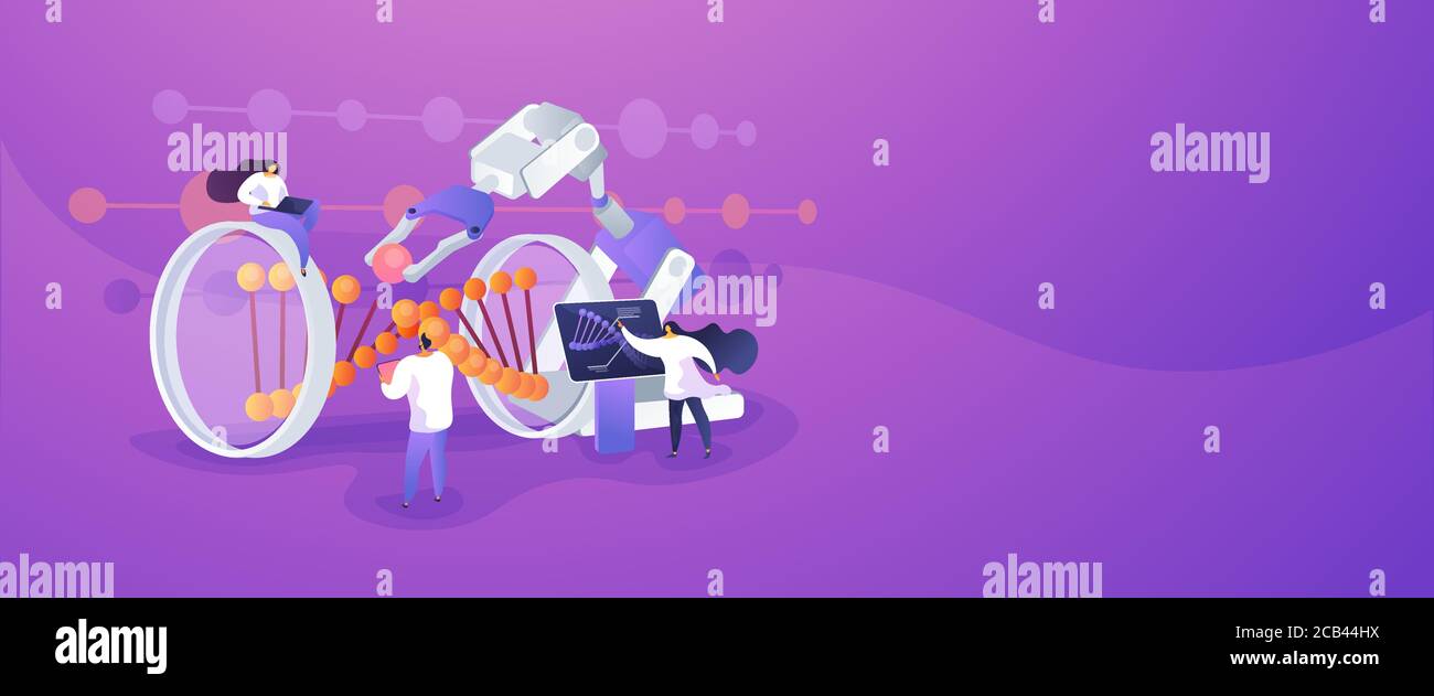 Genetic engineering concept banner header Stock Vector Image & Art - Alamy