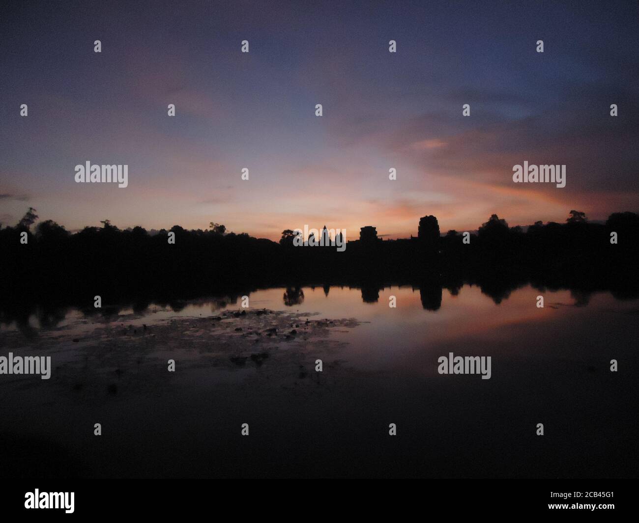 view of angkor wat temple at the of sunrise Stock Photo