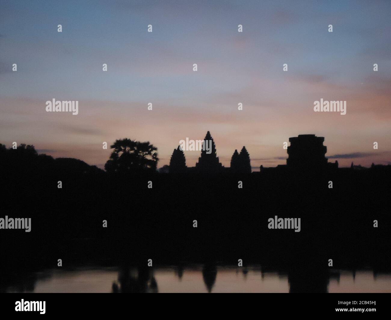 view of angkor wat temple at the of sunrise Stock Photo