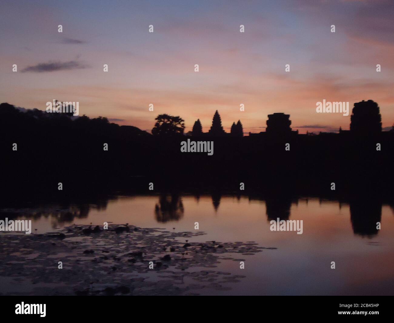 view of angkor wat temple at the of sunrise Stock Photo