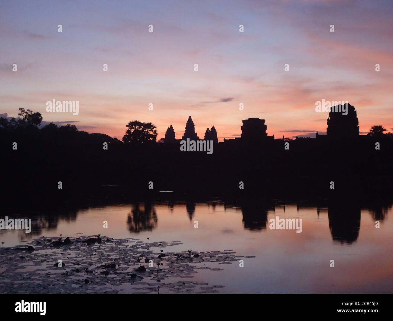 view of angkor wat temple at the of sunrise Stock Photo