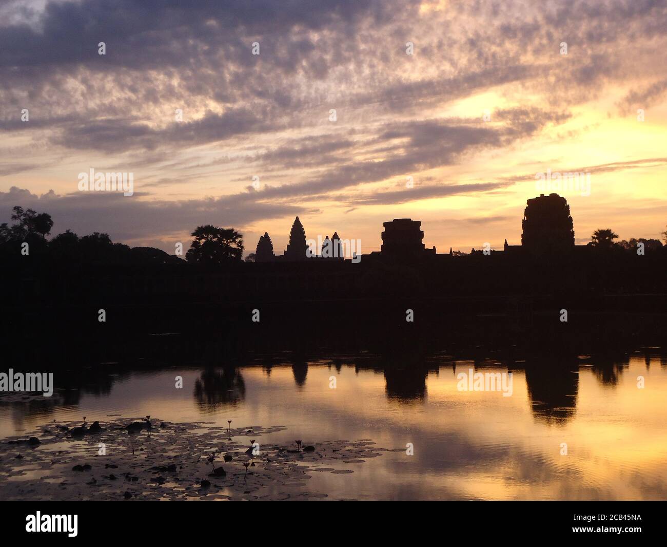 view of angkor wat temple at the of sunrise Stock Photo