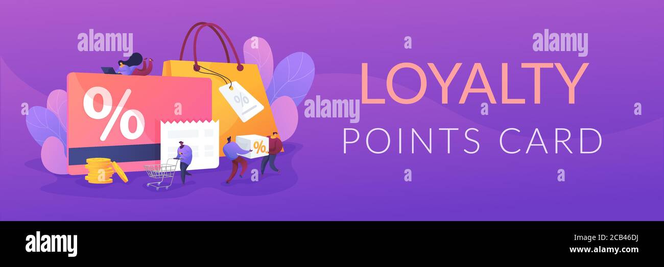 Discount and loyalty card web banner concept Stock Vector Image & Art