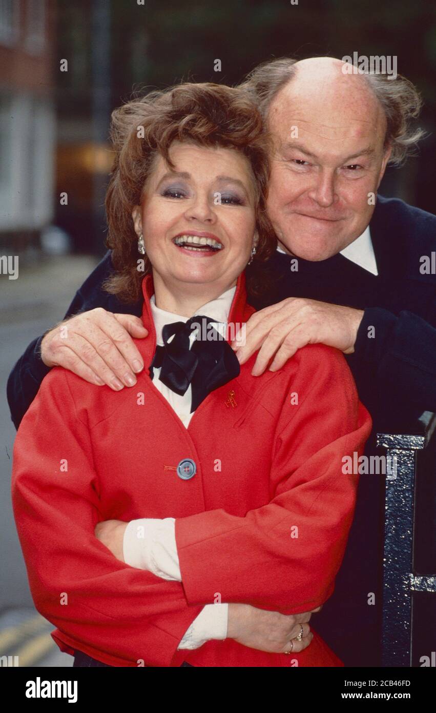 London, UK. LIBRARY. Prunella Scales and husband Timothy West at a