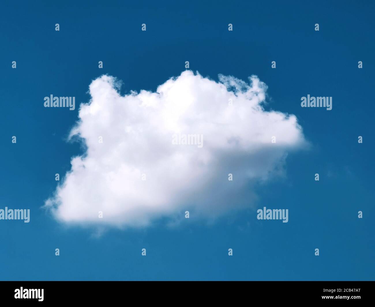Blue sky with fluffy white cloud Stock Photo