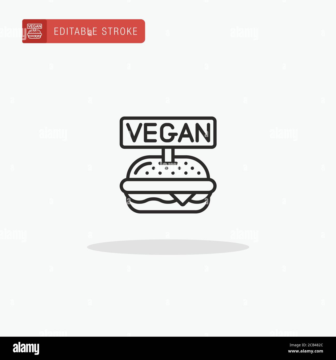 Vegan Burger icon vector. Vegan Burger icon for presentation Stock ...