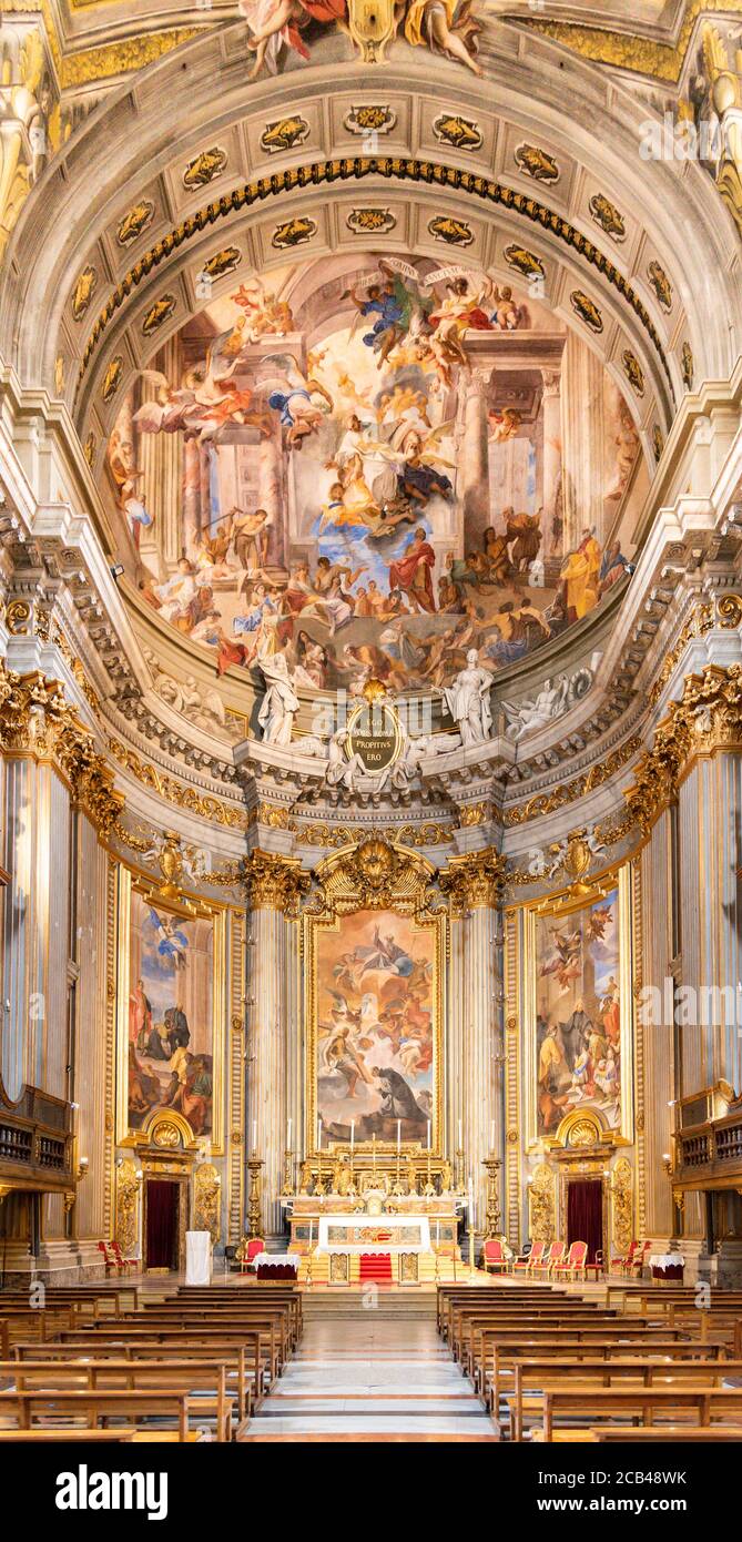 Picturesque interior of church of St. Ignatius of Loyola at Campus