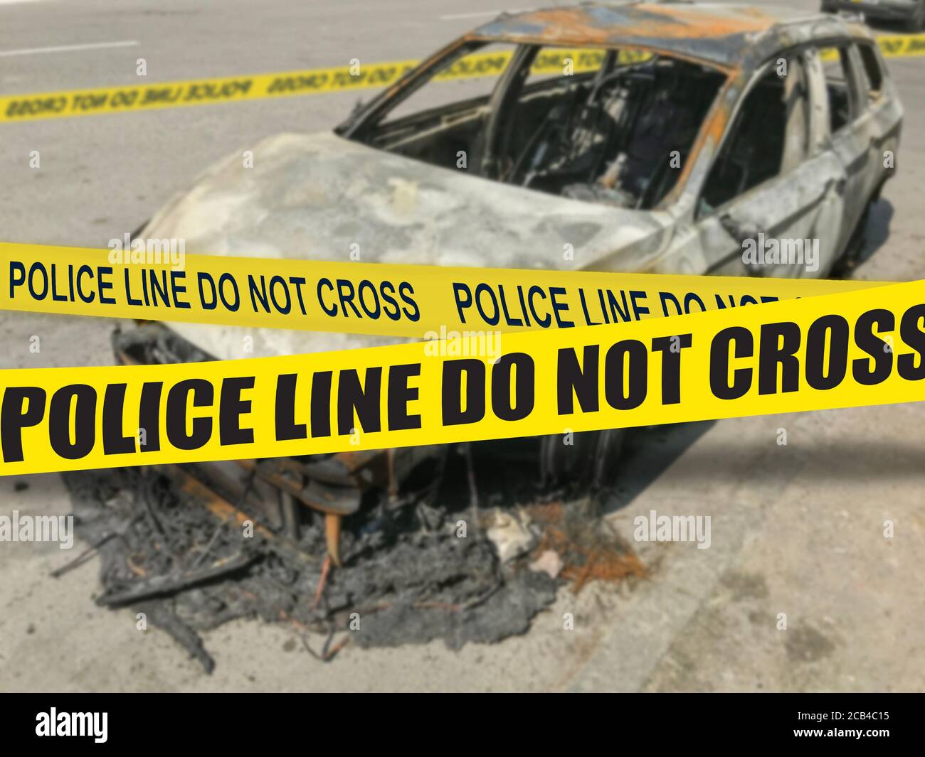 Yellow police tape hi-res stock photography and images - Alamy