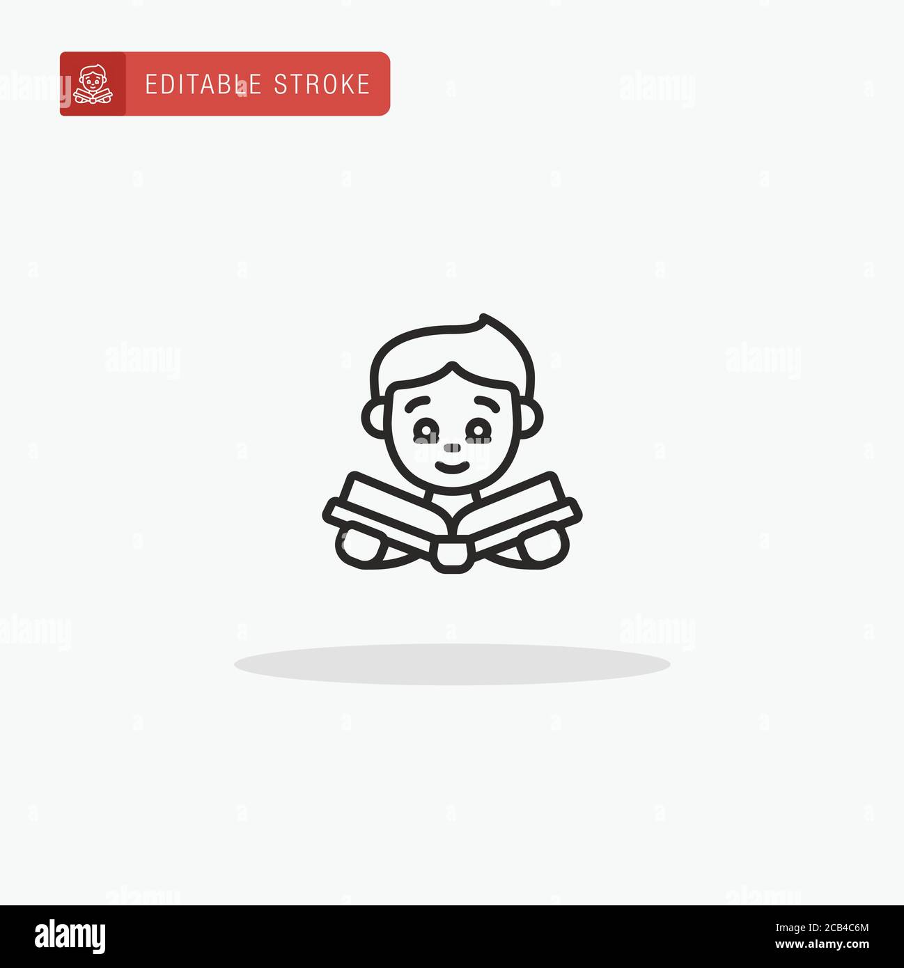 Reading icon vector. Reading icon for presentation. Stock Vector