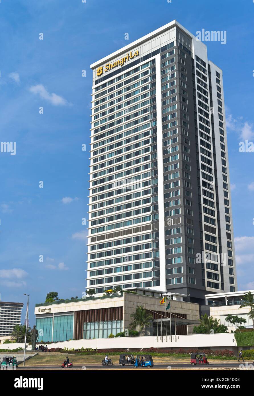 dh Galle Face Green buildings COLOMBO CITY SRI LANKA ASIA Shangri La Hotel waterfront building Stock Photo