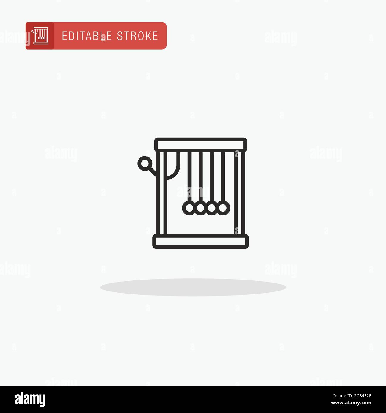 Newtons Cradle icon vector. Newtons Cradle icon for presentation. Stock Vector