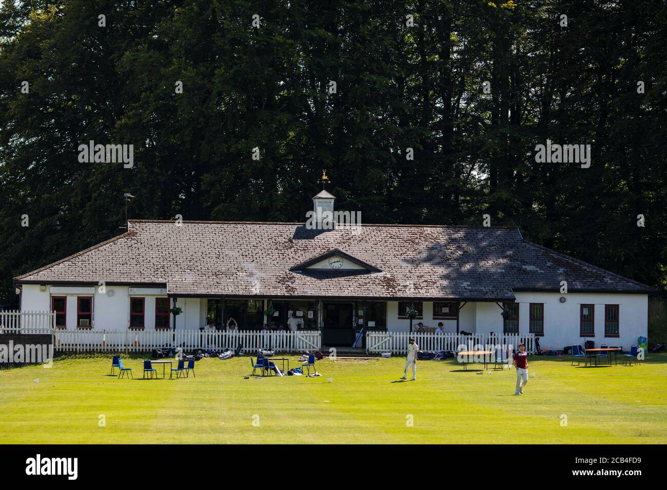 General view of the clubhouse at St Fagans cricket club in Cardiff