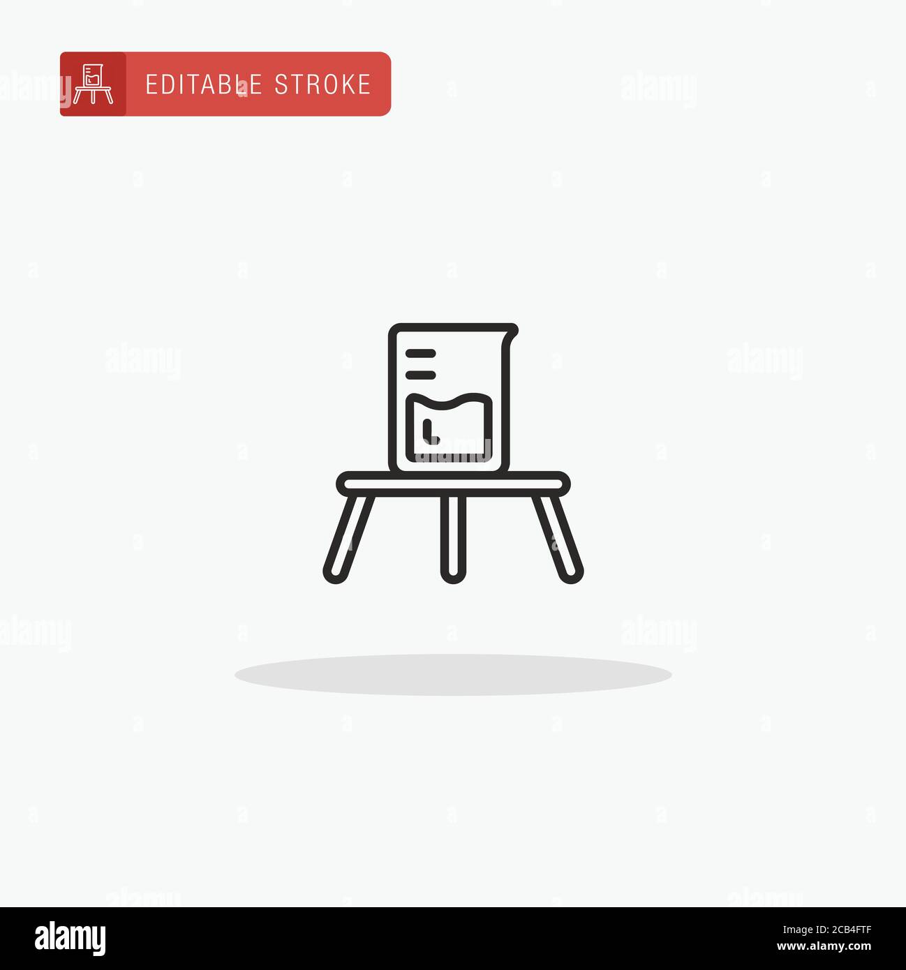 Beaker icon vector. Beaker icon for presentation Stock Vector Image ...