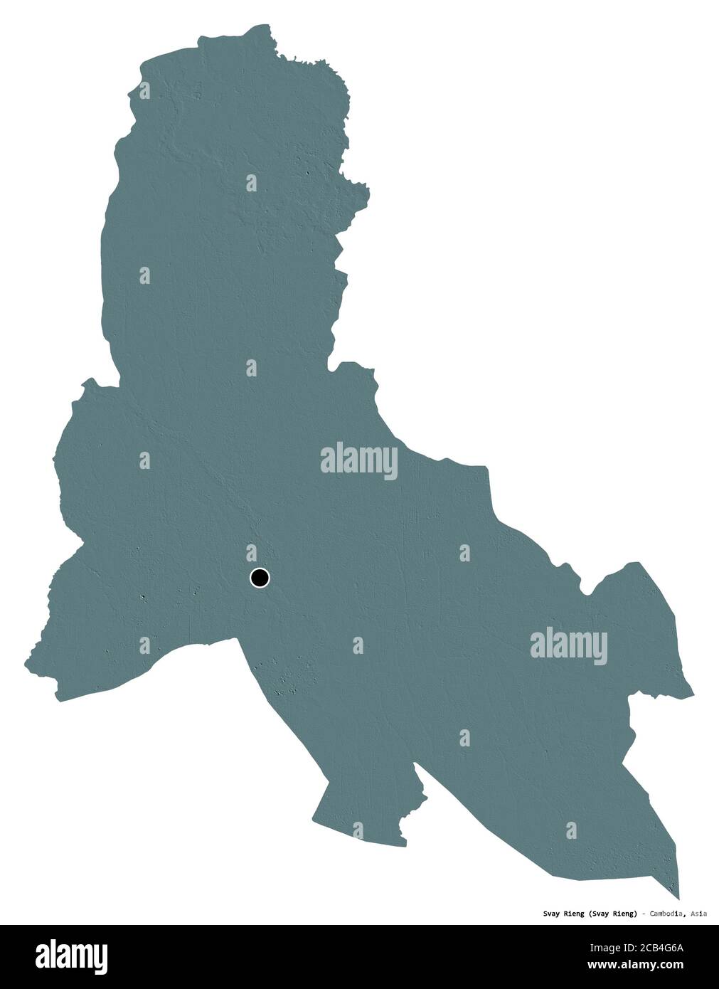 Svay Rieng Province Map Shape Of Svay Rieng, Province Of Cambodia, With Its Capital Isolated On  White Background. Colored Elevation Map. 3D Rendering Stock Photo - Alamy