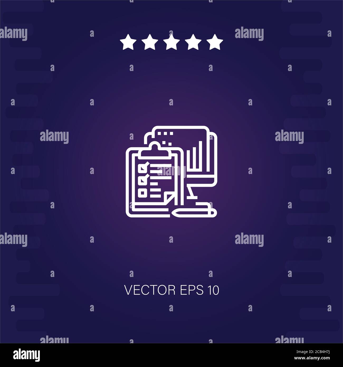 statistical vector icon modern illustration Stock Vector