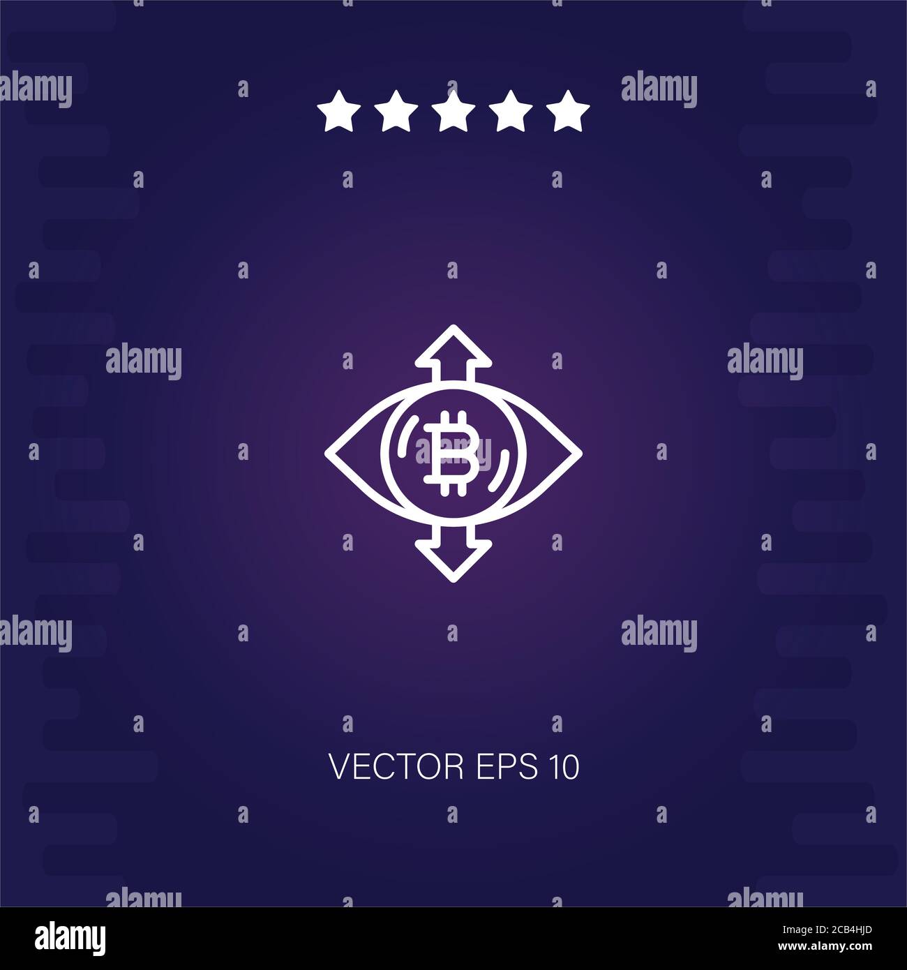bitcoin obsession vector icon modern illustration Stock Vector