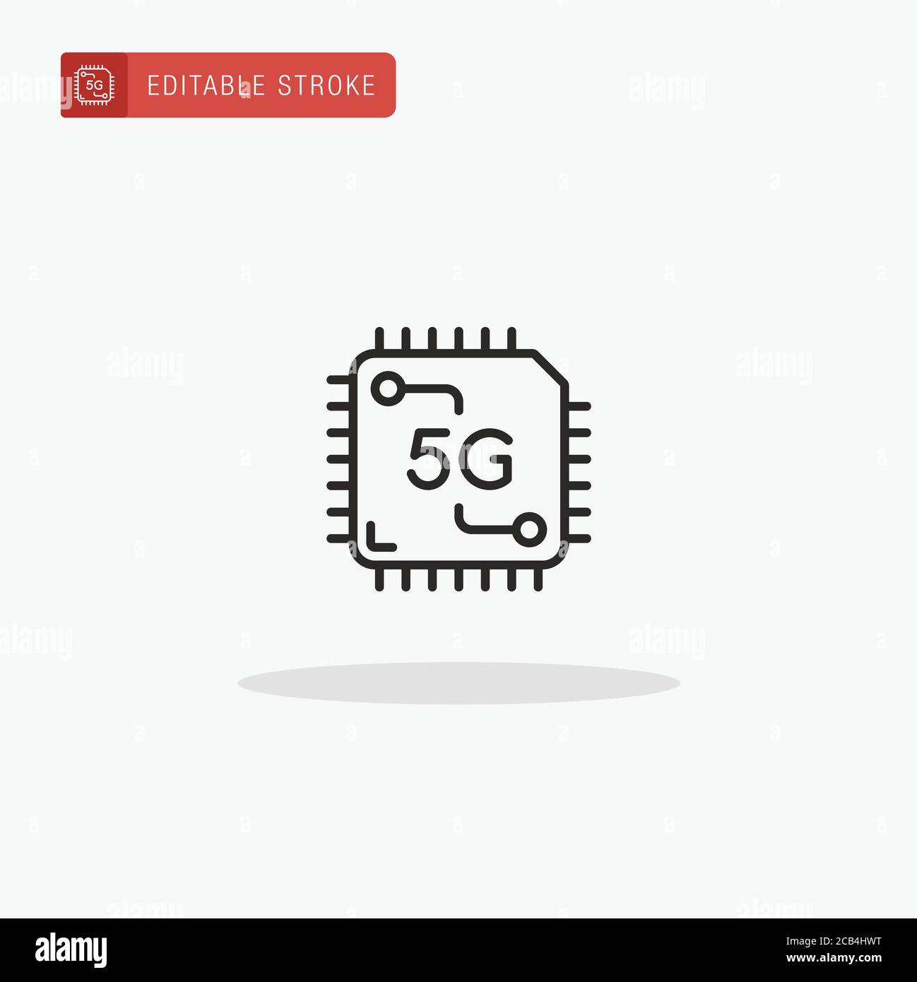 Chipset icon vector. Chipset icon for presentation. Stock Vector