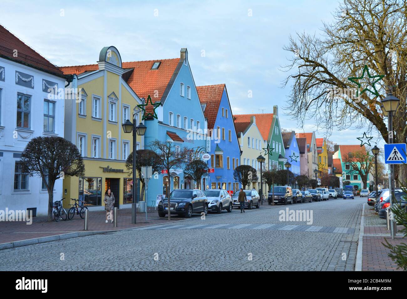 ERDING, GERMANY NOVEMBER 27, 2017 The street in little German