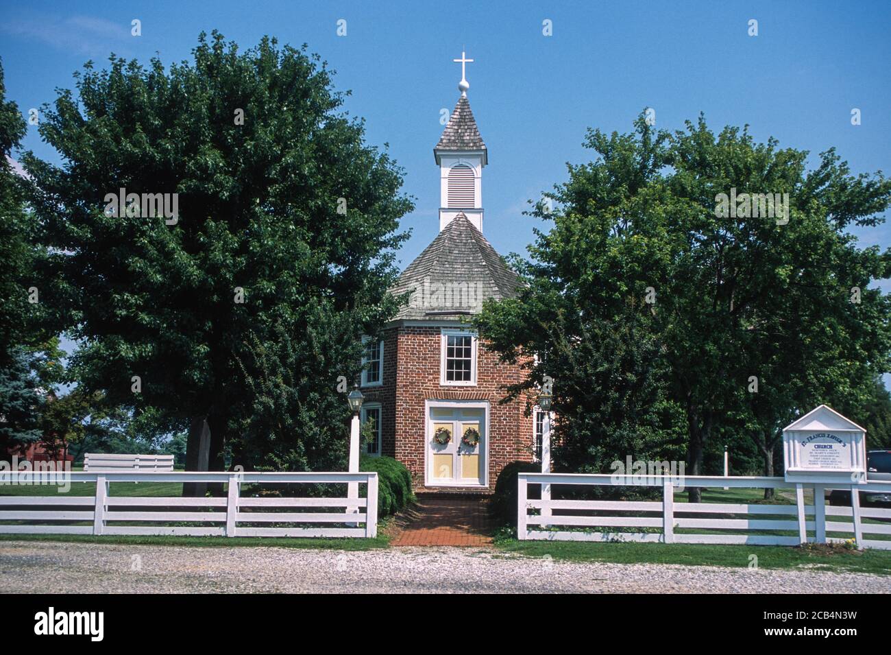 Leonardtown, Maryland. Saint Francis Xavier Church, built 1731 Stock