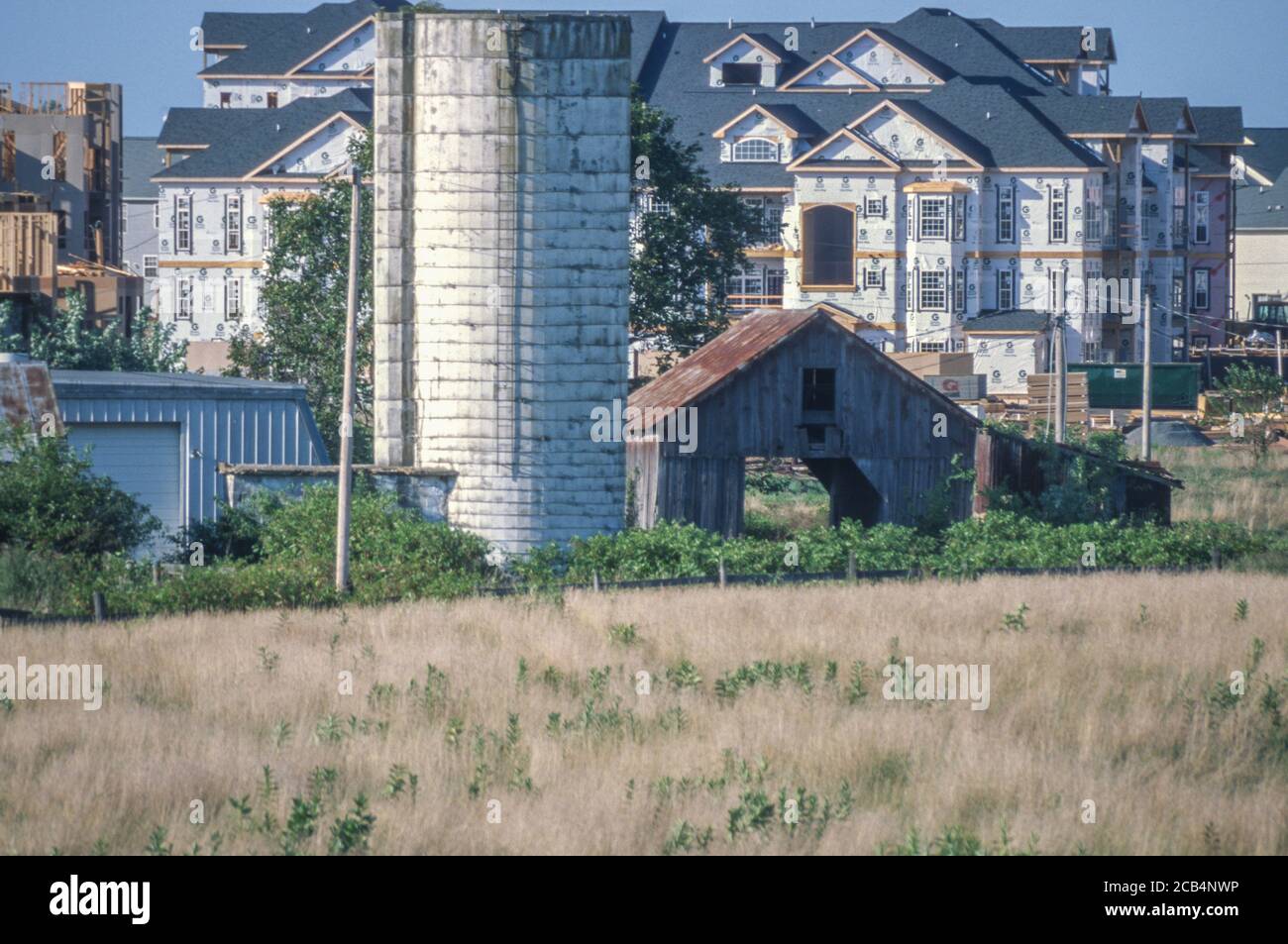 Leesburg, Virginia, USA. Urban Growth. New House Construction Replaces