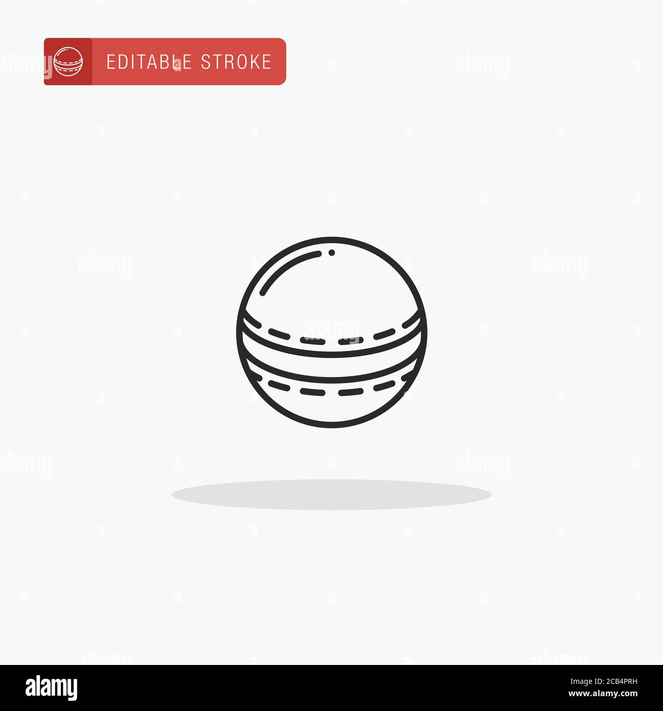Cricket Ball icon vector. Cricket Ball icon for presentation. Stock Vector