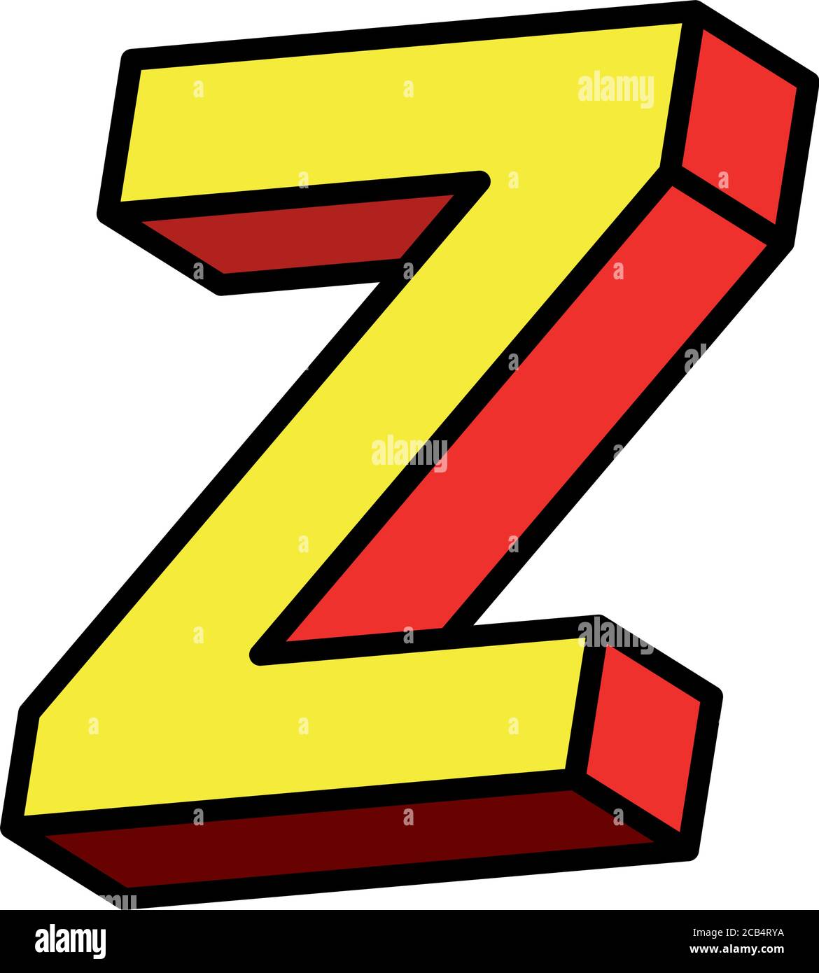 3d z letter design, lettering typography retro and comic theme Vector  illustration Stock Vector Image \u0026 Art - Alamy, image size:1170x1390