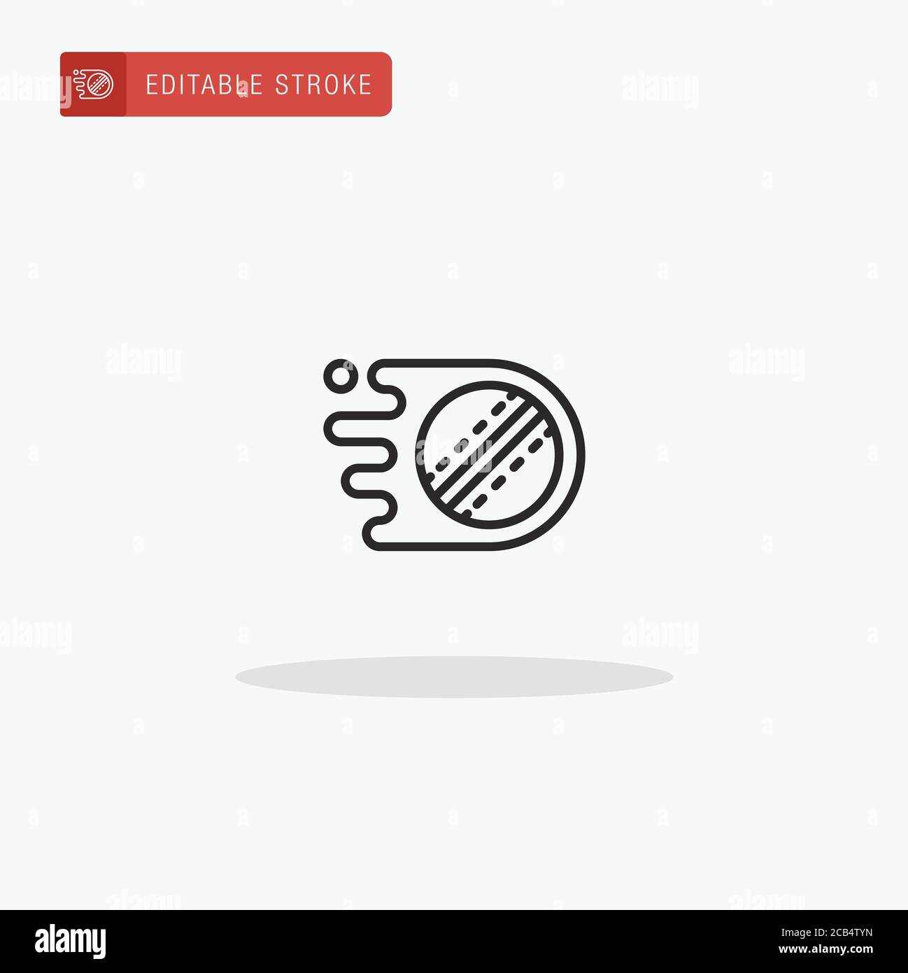 Cricket Ball icon vector. Cricket Ball icon for presentation. Stock Vector