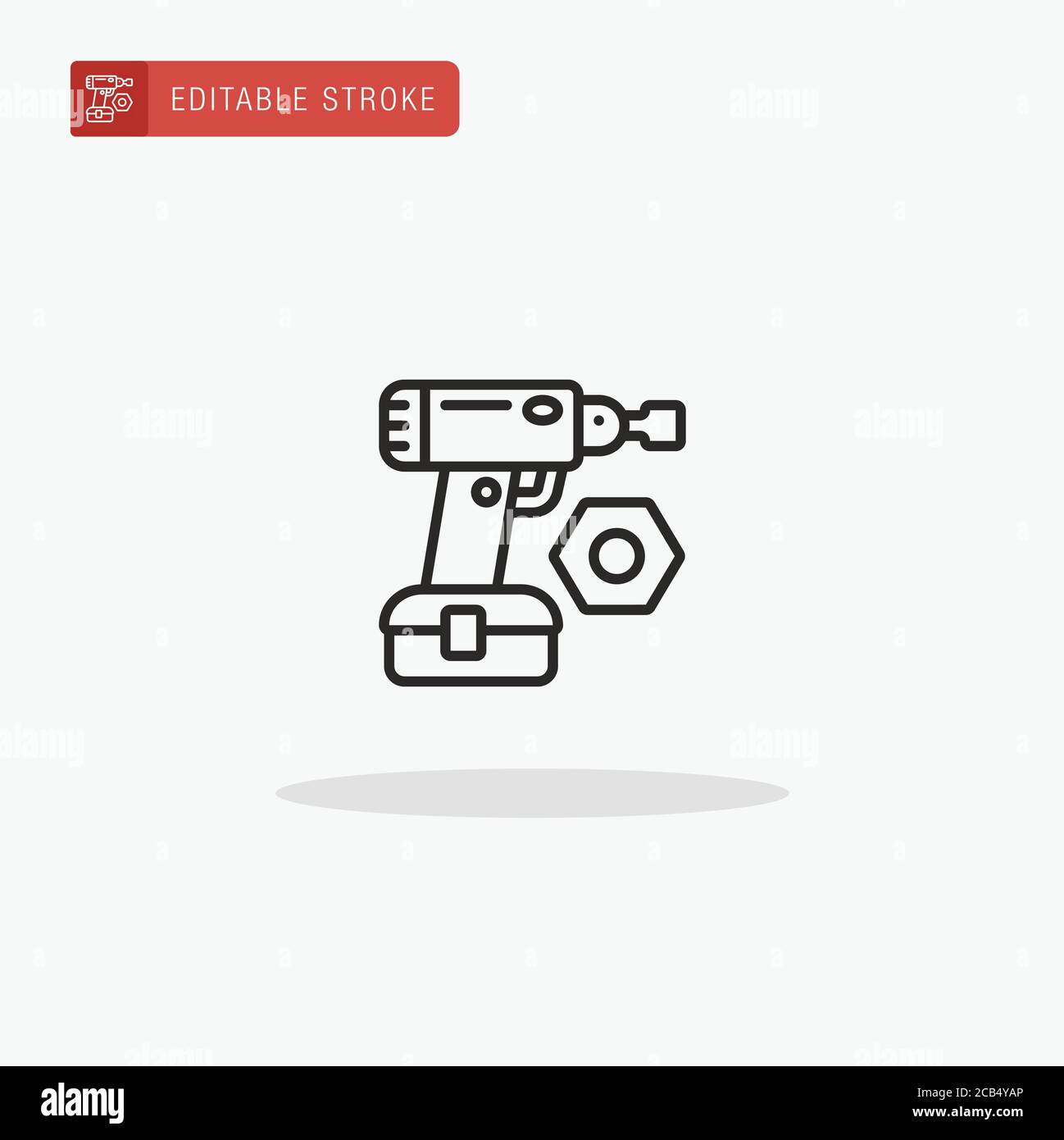 Drill icon vector. Drill icon for presentation. Stock Vector