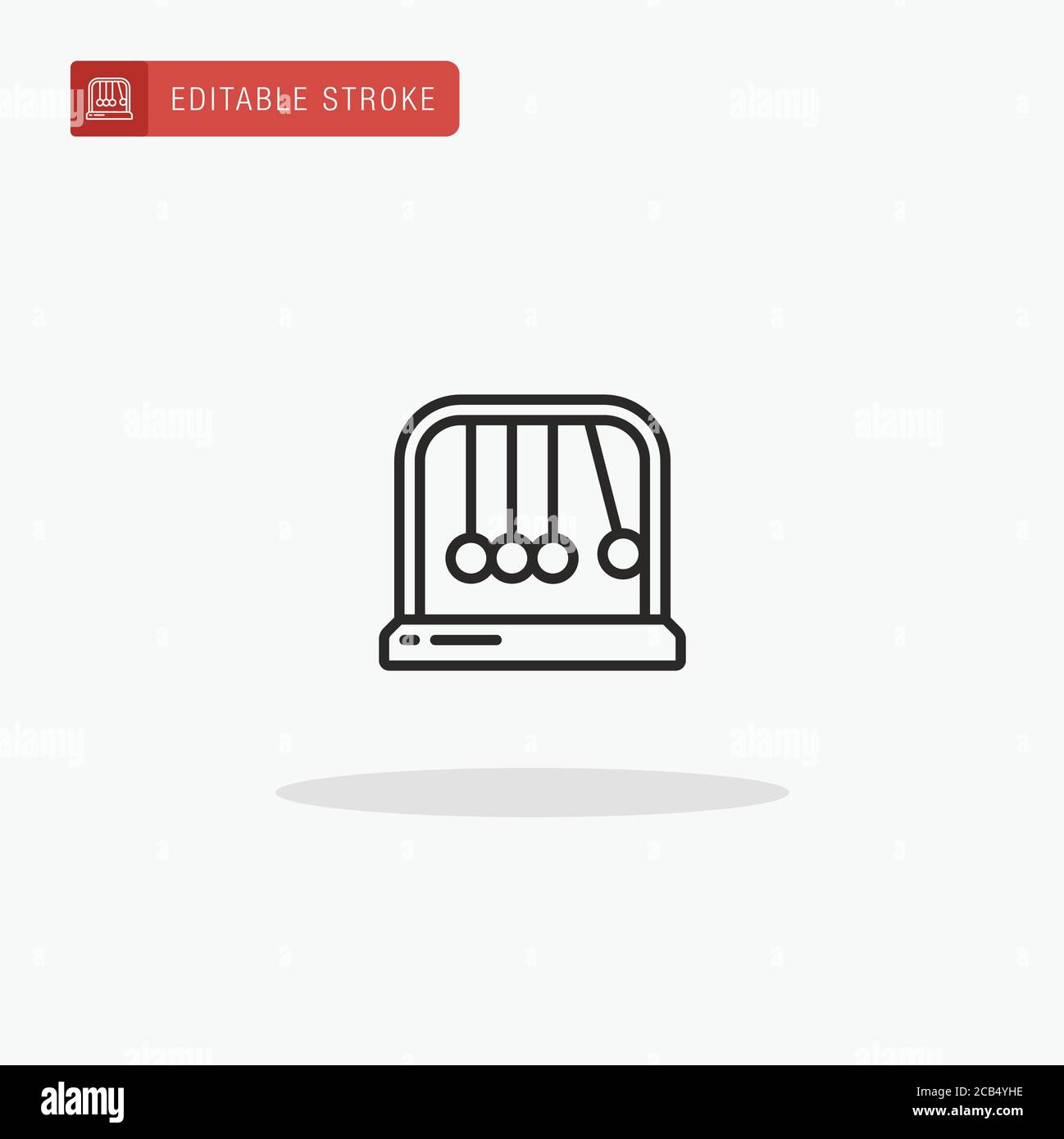 Newtons Cradle icon vector. Newtons Cradle icon for presentation. Stock Vector